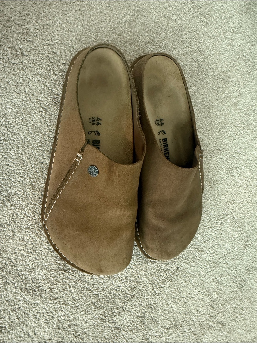 Birkenstock Zermatt - Size 44, Gray/Taupe Suede - Picture 2 of 6